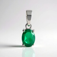 Pendentif en argent et Onyx vert