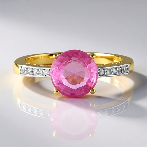 Anello in argento con Zaffiro Rosa del Madagascar