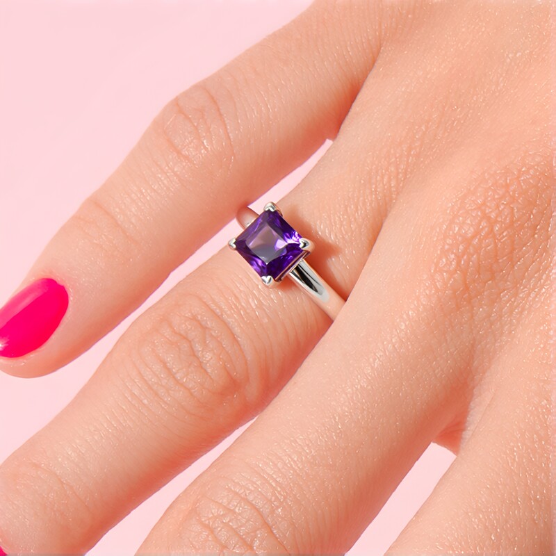 Marokkanischer Amethyst-Silberring