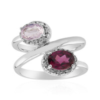 Anello in argento con Rodolite della Rift Valley
