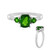 Anello in argento con Diopside Russo