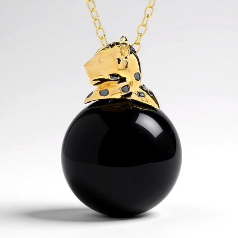 Collana in argento con Onice Nero (Gems en Vogue)