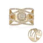 I2 Schokoladen-Brillant-Goldring (SUHANA)
