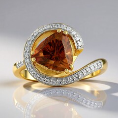 Anello in oro con Topazio Tepetate