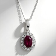 10K AAA Mozambique Ruby Gold Necklace
