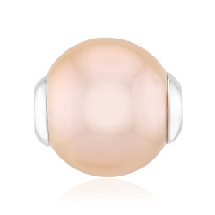 Ciondolo in argento con Perla Ming color Pesca