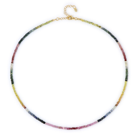 Fancy Sapphire Silver Necklace