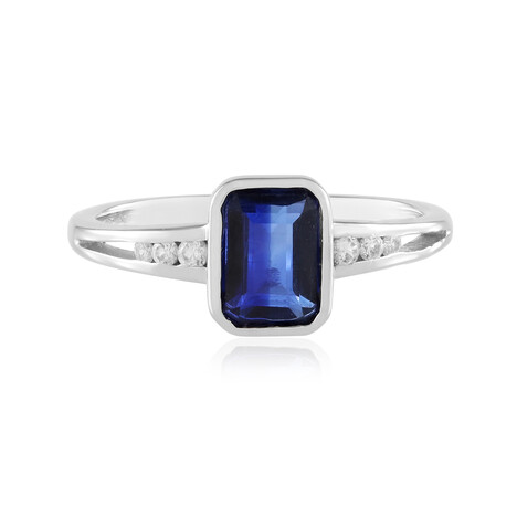 Anillo en plata con Cianita de Nepal