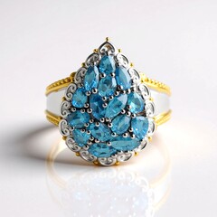 Anello in argento con Acquamarina (Gems en Vogue)