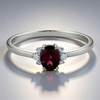 Anello in argento con Granato Tocantin