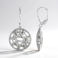 Pendientes en plata con Zircón (Ornaments by de Melo)