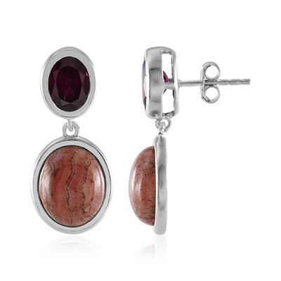 Orecchini in argento con Rodocrosite (Faszination Türkis)