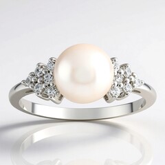 Anello in argento con Perla Akoya