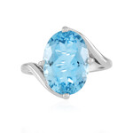 Bague en argent et Topaze bleu ciel
