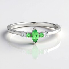 Anello in argento con Lemshuku Tsavorite