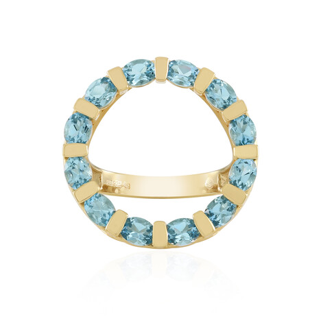Swiss Blue Topaz Silver Ring (Ornaments by de Melo)