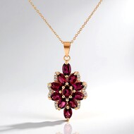 Collana in argento con Rodolite
