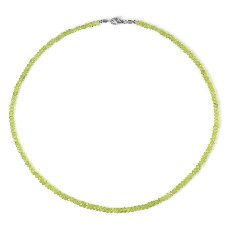 Zilveren halsketting met peridoots