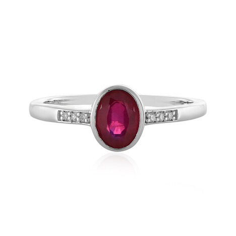 Anello in argento con Rubino del Madagascar