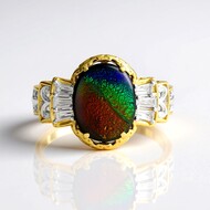 Ammolite Silver Ring (Gems en Vogue)