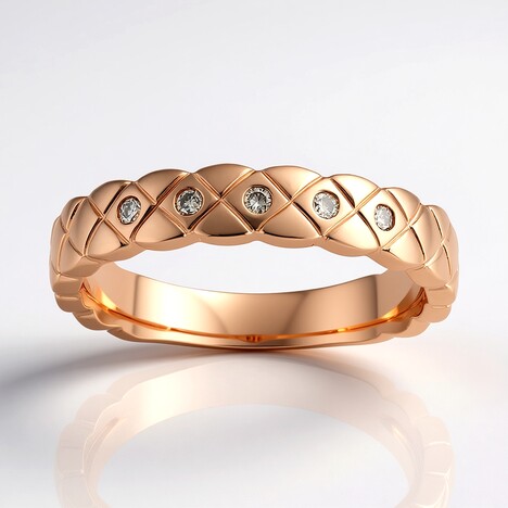 Anello in argento con Diamante Argyle Rose de France I1 (Annette)