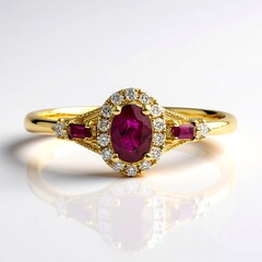 Anello in oro con Rubino Mozambico AAA