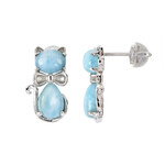 Larimar-Silberohrringe