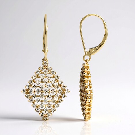 Orecchini in oro con Diamante Cioccolato I2 (SUHANA)