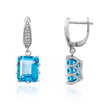 Boucles d'oreilles en argent et Topaze de Marambaia