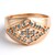 Anello da uomo placcato in oro con Diamante Fancy
