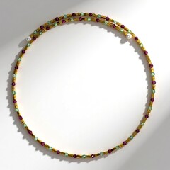 Collana rigida in acciaio con Granato Mozambico (Riya)