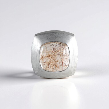 Rutile Quartz Silver Pendant (MONOSONO COLLECTION)