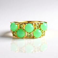Anello in argento con Crisoprasio