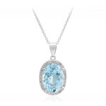 Collana in argento con Topazio Blu Cielo