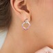 Pendientes en plata con Zafiro rosado (Gems en Vogue)