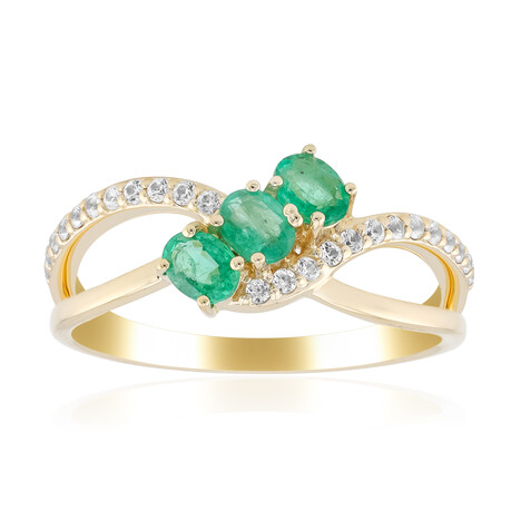 Anello in oro con Smeraldo Zambia
