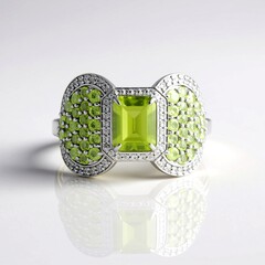 Anello in argento con Peridoto (de Melo Essence)