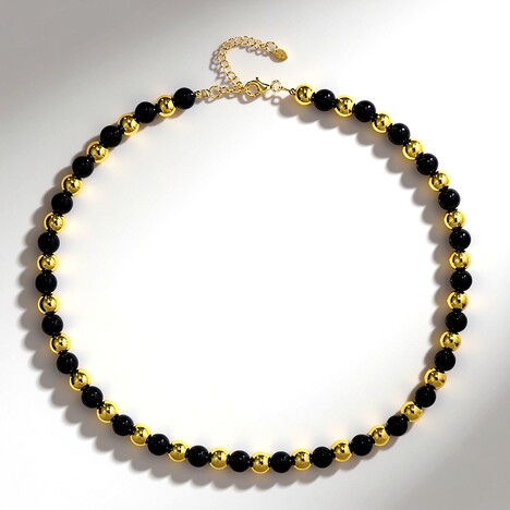 Collier en argent et Onyx noir