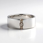 Bague en argent et Diamant champagne I3 (de Melo Essence)