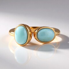 Anello in argento con Larimar (KM by Juwelo)