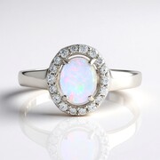Anello in argento con Opale Australiano