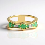 Anello in argento con Smeraldo Socoto