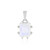 Colgante en plata con Piedra de Luna arcoíris