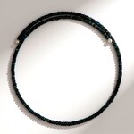 Collier ras du cou en acier et Opale Mezezo (Riya)