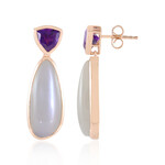 Orecchini in argento con Pietra di Luna Argentata (KM by Juwelo)