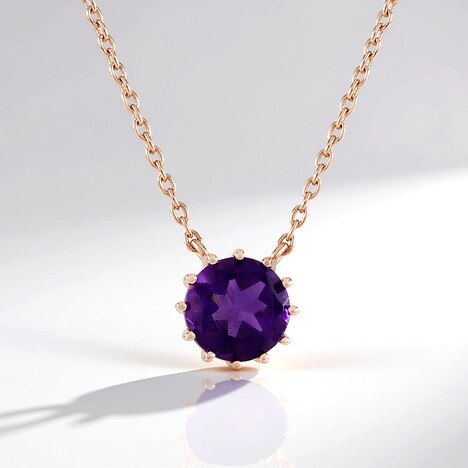 Collana in argento con Ametista (Adela Silber)