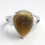 Anello in argento con Agata Botswana