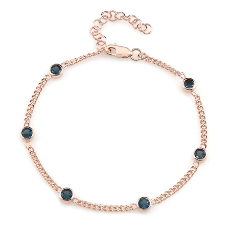 Zilveren armband met Londen-blauwe topaasstenen (Adela Silber)