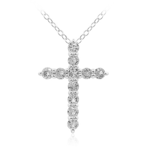 Collar en plata con Topacio blanco