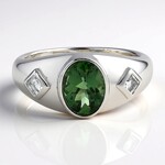 Anello in argento con Apatite Cromo